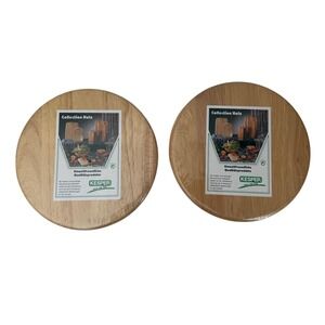 Kesper Round Wooden Cutting Boards Set of 2 10" Beech Wood Cheese Boards